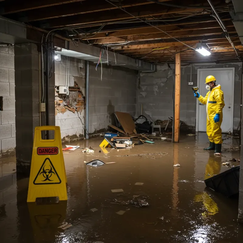 Flooded Basement Electrical Hazard in West Newbury, MA Property